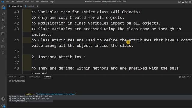 Python Types of Attributes in Telugu | Class vs. Instance Variables | Oops - 2 |