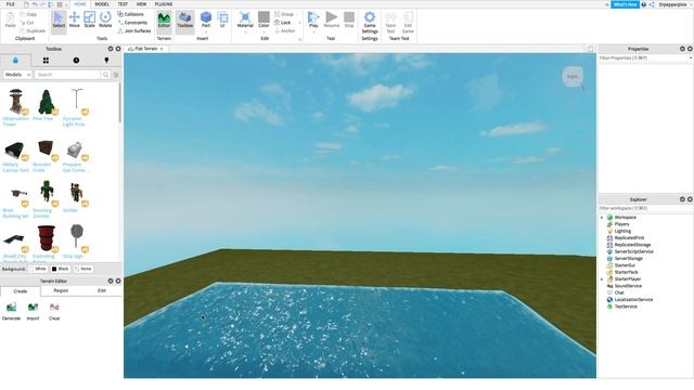How to add water easily in Roblox Studio | Tutorial