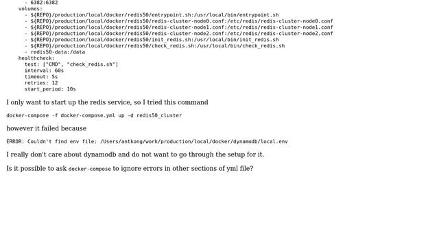 How to run a single service defined in a docker-compose yml and ignore errors of other services? смотреть онлайн