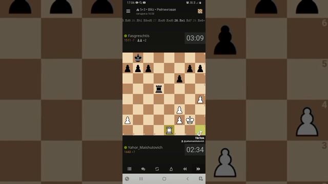 Ошибка ладьей Rook mistake in chess #шахматы #yahor_maishutovich #кмс #chess #checkmate #lichess