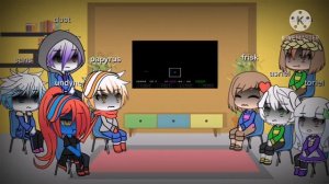 Undertale reacts to dusttale sans fight by FDY (Credits in desc) gacha life part 1/2