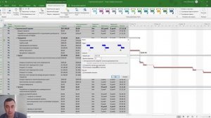 Настройка макета диаграммы Ганта в MS Project