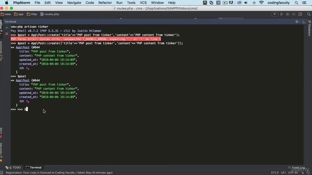 create data with tinker in laravel || laravel 5.7 part 2 || laravel master