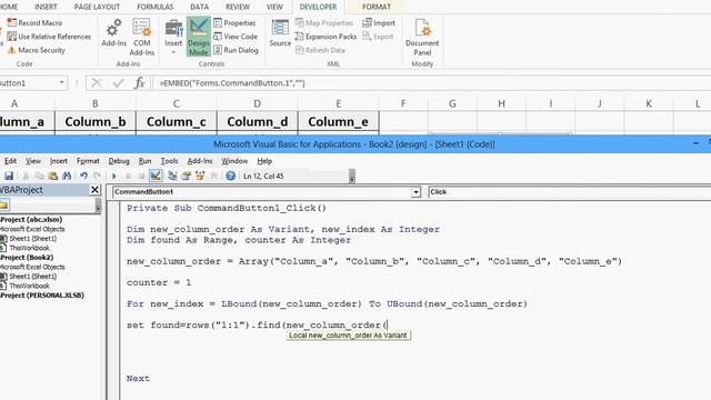 VBA to ReOrder Columns in Excel - Excel VBA Example by Exceldestination смотреть онлайн