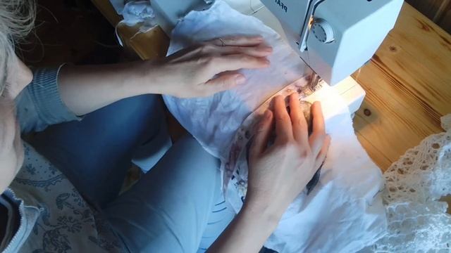 Обьемная летняя сумка в стиле шебби-шик#апсайклинг #сумкаручнойработы #шеббишик#шоппер #стиль