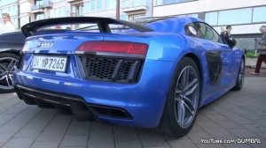 Audi R8 V10 Plus   Мощный и интересный звук мотора!