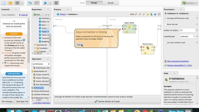 RapidMiner Tutorial Modeling (Cross Validation) смотреть онлайн