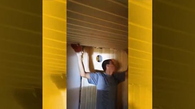 Одна из работ. Отделка бани вагонной. смотреть онлайн