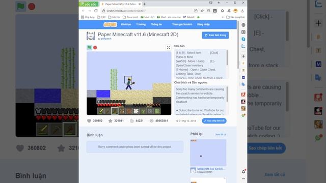 Paper Minecraft v11 6 Minecraft 2D on Scratch#2 смотреть онлайн