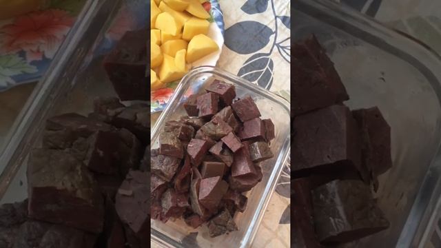 Жаркое из говяжьих легких ( субпродукты) в мультиварке