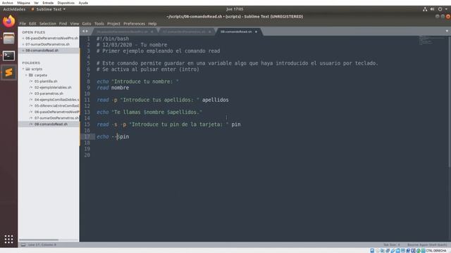 Aprende a programar en bash script - 08 comando Read. Leer datos introducidos por teclado. смотреть онлайн