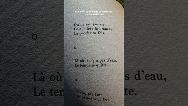 Guillevic "du domaine Euclidiennes" poésie. Gallimard. lu par Renaud Allirand (3)