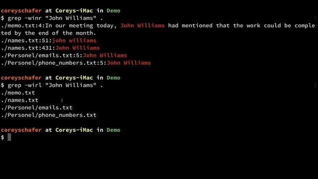 Linux/Mac Terminal Tutorial: The Grep Command - Search Files and Directories for Patterns of Text