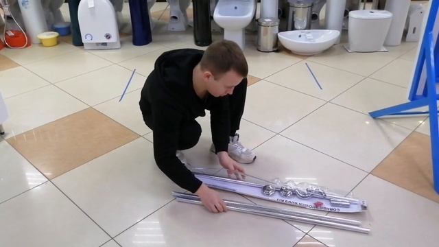 Карниз угловой хромированный для ванны шторка для душа заказать по России с бесплатной доставкой