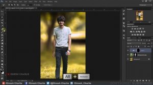 Change Background Color in Photo - Photoshop I Dinesh Charlie