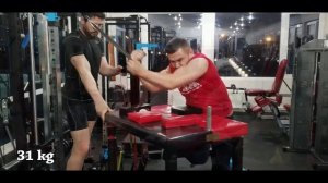 Armwrestling flexor training/Тренировка бицепса/крюка для армрестлинга