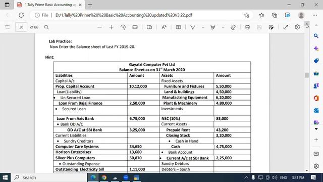 How to create Balance Sheet in Tally Prime | GIT Education смотреть онлайн