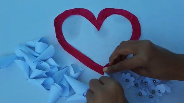 Rose Wall Hanging Craft - Wall decor craft idea