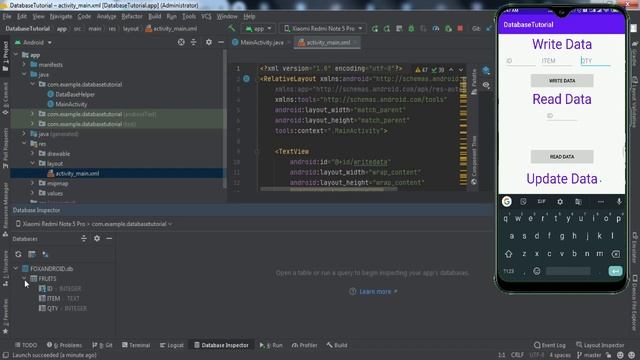 Database Inspector || How to read SQLite database from Device Internal Storage || Android studio 4.