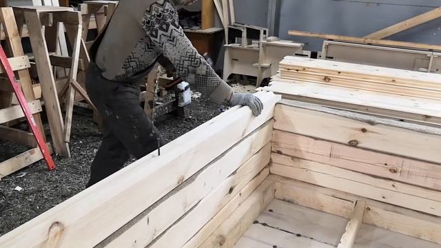 Сверление отверстий в верхнем брусе, усадка профилированного бруса легче и лучше смотреть онлайн