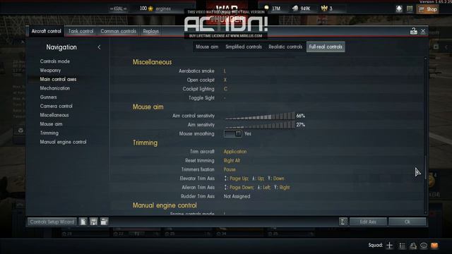 My joystick setup controls   Logitech ATTACK 3