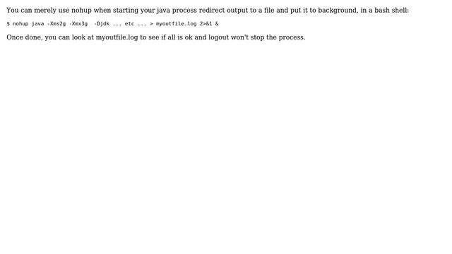 Java process on a remote server terminates if PC that is connected to it via SSH shuts down смотреть онлайн