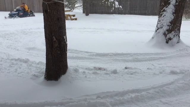 1996 Yamaha VMAX 600 XT Snowmobile backyard test смотреть онлайн