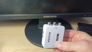 Конвертер "Kebidu" rca to vga или Как подключить Т2 к старому монитору / телик в гараж или кухню