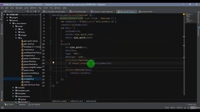 Натяжка на WooCommerce. HTML2WC. Часть #8.4. Архивы: быстрый просмотр товара на ajax