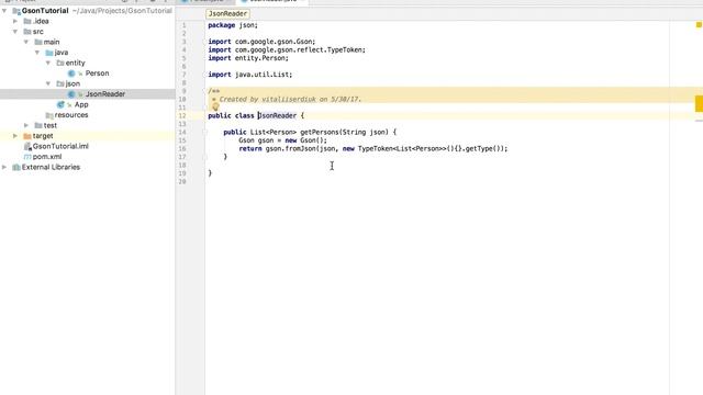 JSON (использование библиотеки Gson)