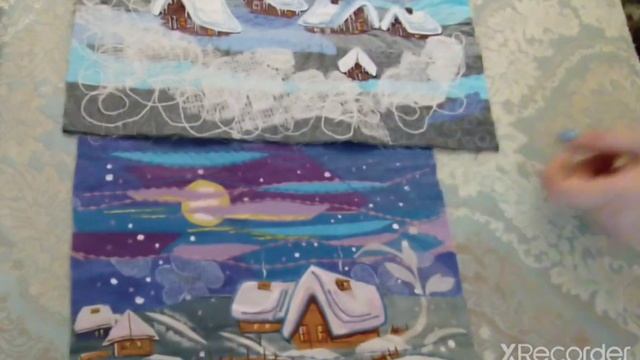 Красивые ЗИМНИЕ ПЕЙЗАЖИ из мелких лоскутов  / winter landscape made of fabric