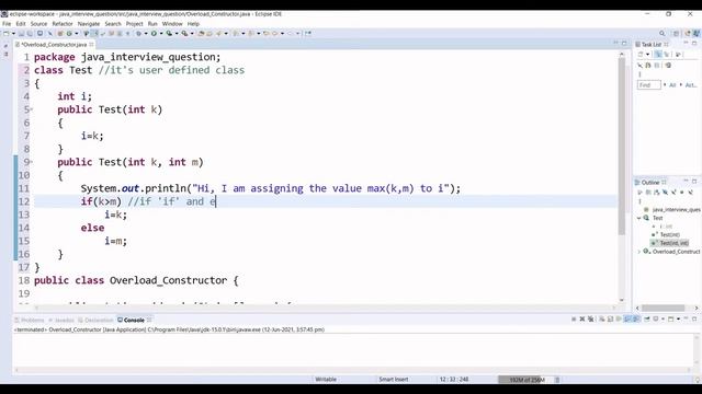 overload constructor in java | interview question | simple example in overload constructor смотреть онлайн