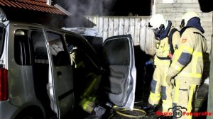 Auto zwaar beschadigd na brand Johannes Vermeerlaan Apeldoorn