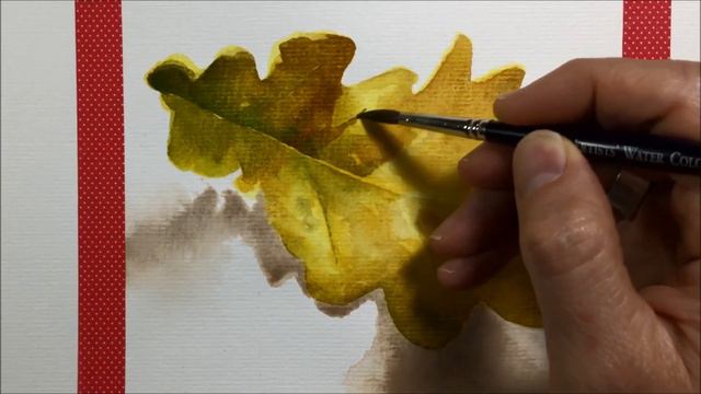 Autumn Leaf painting tutorial // ARTEZA watercolor paint from tubes смотреть онлайн