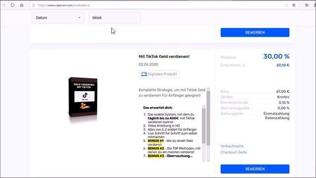 Mit TikTok Geld?verdienen Anleitung (Copecart Tutorial) смотреть онлайн