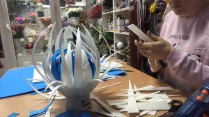 Пушистик светильник из изолона и фоамирана