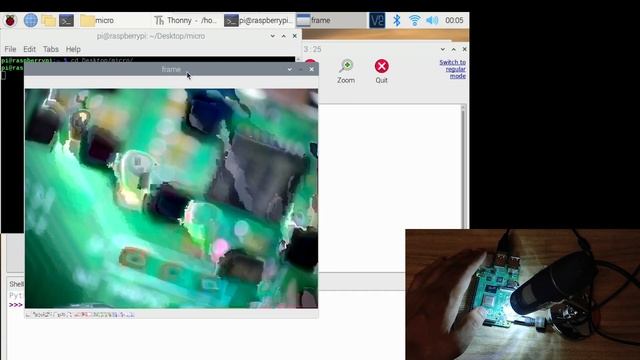 Use Digital Microscope with Raspberry Pi using Python & OpenCV