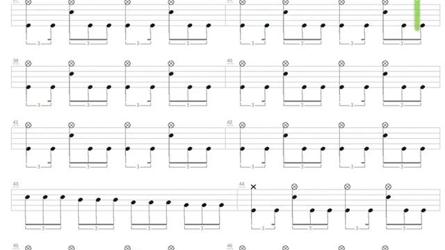Arpeggios From Hell + Yngwie Malmsteen + Drum only + Drum tab