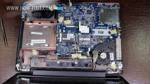 How to disassemble and clean laptop Toshiba Satellite A200, A205, A210, A215