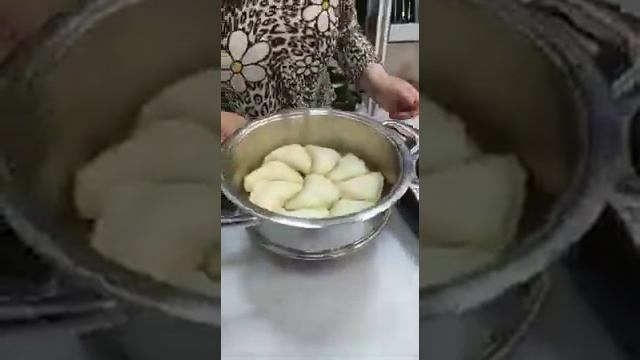 Выпекание пирожков по методу АМС. Плита сверху
