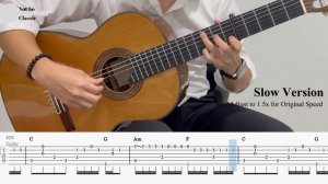 Suzume - RADWIMPS ft. Toaka | Fingerstyle Guitar TAB (+ Slow & Easy)