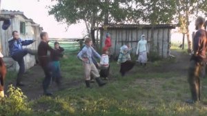 Никита Колесников проводит Утреннюю Гимнастику с детьми. Потеряевка