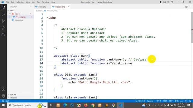 PHP  OOP Abstract Class, Methods, Interface, Polymorphism | PencilBox | SEIP Batch-14