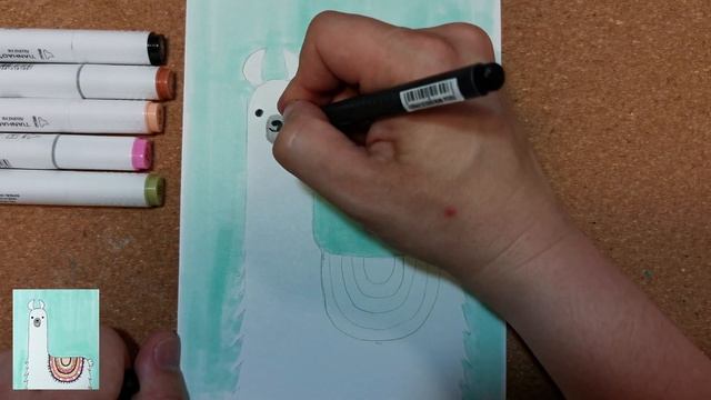 Как нарисовать ламу / Стильный АЛЬПАКА для скетчбука