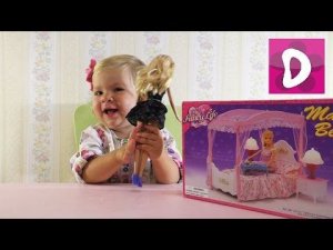 ✿ Кукла Барби. СПАЛЬНЯ БАРБИ Распаковка набора Barbie Doll bedroom MEGA BLOKS DIANA SHOW