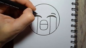Как нарисовать плачущий смайлик