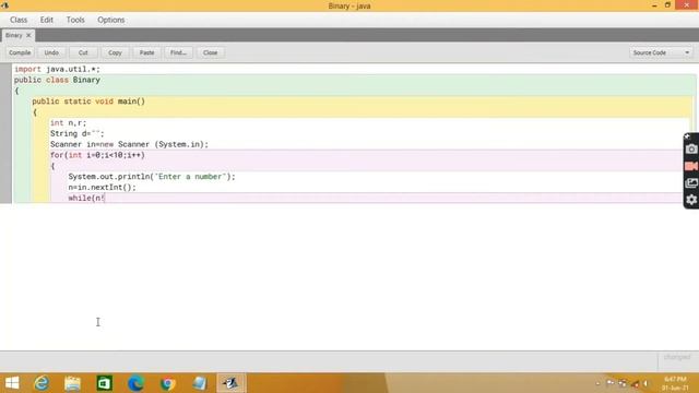 How to write a Java program to convert decimal numbers to binary. смотреть онлайн