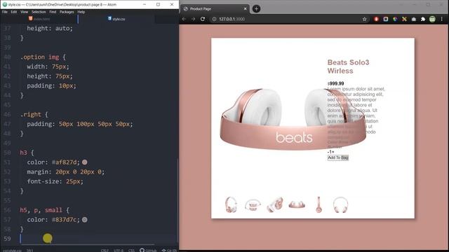 How To Make Product Details Using HTML, CSS And JavaScript