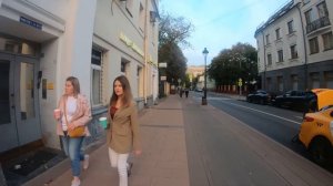 Russia, Walking in Moscow, Barricade street, Malaya Nikitskaya street 4К.