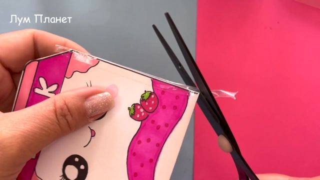 КЛУБНИЧНЫЙ БОКС с наклейками ИЗ 1 ЛИСТА БУМАГИ ?DIY Наклейки своими руками